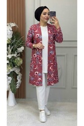 Ebrarengiz Moda - 3006 HIRKA VE İÇLİK TAKIM K40 PEMBE