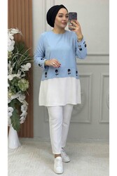 Ebrarengiz Moda - 3007 TUNİK K40 BEBE MAVİ