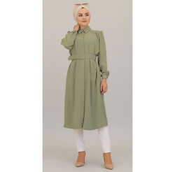 Ebrarengiz Moda - 3012 TUNİK K40 ÇAĞLA YEŞİL