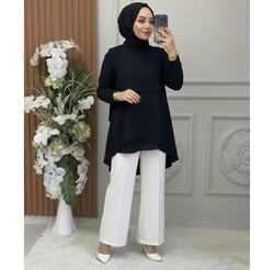 Ebrarengiz Moda - 3016 TUNİK K40 SİYAH