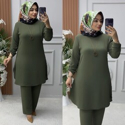 Ebrarengiz Moda - 5290 KOLYELİ TAKIM K65 HAKİ