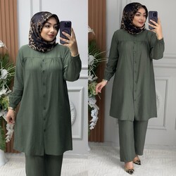 Ebrarengiz Moda - 5300 LİNA TAKIM K100 HAKİ