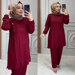 Ebrarengiz Moda - 5310 SUDEM TAKIM K80 BORDO