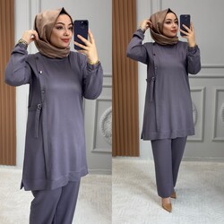 Ebrarengiz Moda - 5310 SUDEM TAKIM K80 GRİ