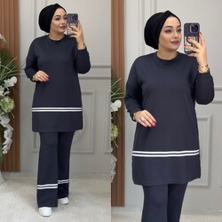 Ebrarengiz Moda - 5350 ŞERİTLİ TAKIM K95 ANTRASİT