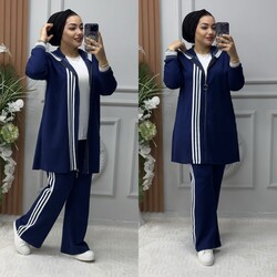 Ebrarengiz Moda - 5370 LİVA TAKIM K130 LACİVERT