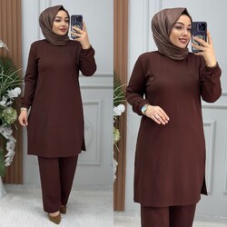 Ebrarengiz Moda - 5380 MELİS TAKIM K80 KAHVE