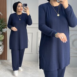 Ebrarengiz Moda - 5410 BURGU TAKIM K120 LACİVERT