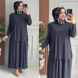 Ebrarengiz Moda - 5480 ÇAĞLA TAKIM K140 ANTRASİT