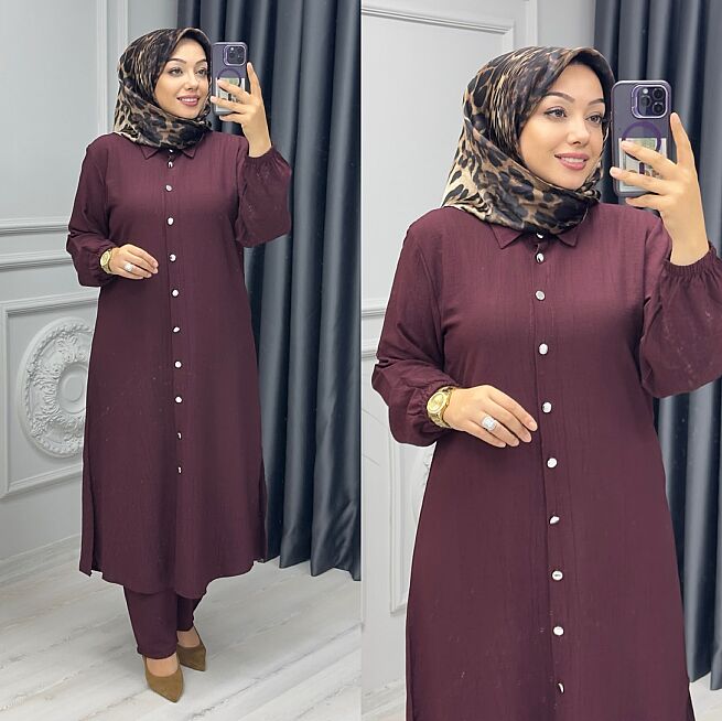 5520 NURCİHAN TAKIM K175 BORDO - 1