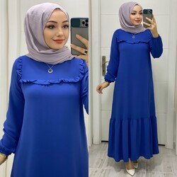 Ebrarengiz Moda - 6190 NİLAY ELBİSE K35 İNDİGO