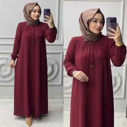 Ebrarengiz Moda - 6280 EFSANE ELBİSE K60 BORDO