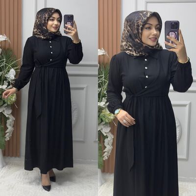 6340 ŞİMAL ELBİSE K120 SİYAH