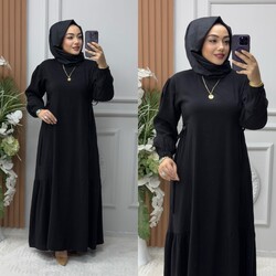 Ebrarengiz Moda - 6350 MERCAN ELBİSE K140 SİYAH