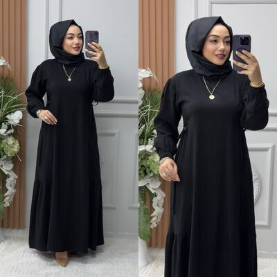 6350 MERCAN ELBİSE K140 SİYAH