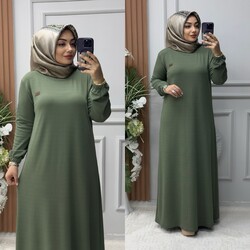 Ebrarengiz Moda - 6360 ATLAS ELBİSE K70 HAKİ