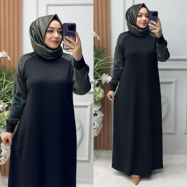 6370 BURCU ELBİSE K170 SİYAH