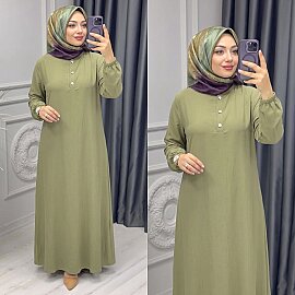 6410 RÜYA ELBİSE K140 YEŞİL