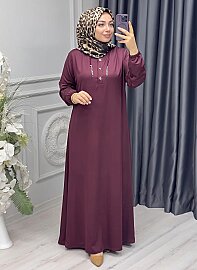 6460 OYSHO ELBİSE K160 BORDO