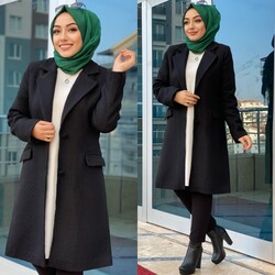 Ebrarengiz Moda - 7140 ŞEHRAZAT CEKET K60 SİYAH