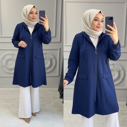 Ebrarengiz Moda - 7250 BAHRİYE HIRKA K85 İNDİGO