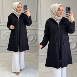 Ebrarengiz Moda - 7250 BAHRİYE HIRKA K85 SİYAH