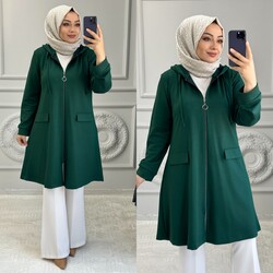 Ebrarengiz Moda - 7250 BAHRİYE HIRKA K85 ZÜMRÜT