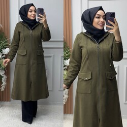 Ebrarengiz Moda - 7260 SÜET KAP K150 HAKİ