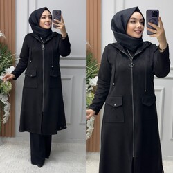 Ebrarengiz Moda - 7260 SÜET KAP K150 SİYAH