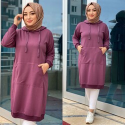 Ebrarengiz Moda - 8090 ECE TUNİK K25 GÜL KURUSU