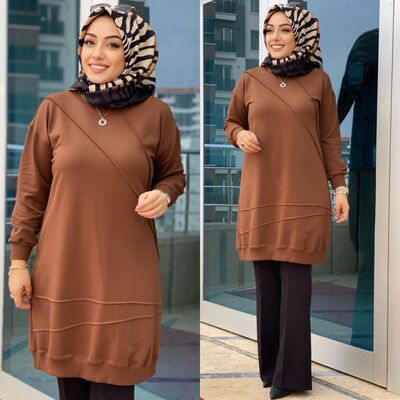 8190 ZİKRA TUNİK K20 KAHVE