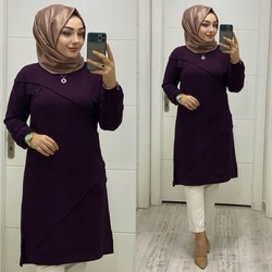 Ebrarengiz Moda - 8240 ASYA TUNİK K20 MOR