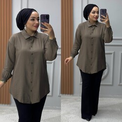 Ebrarengiz Moda - 8800 ASOS GÖMLEK K80 DUMAN