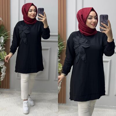 8810 SARDUNYA TUNİK K80 SİYAH