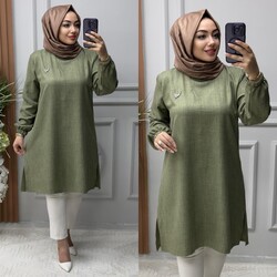 Ebrarengiz Moda - 8820 MİRA TUNİK K55 HAKİ
