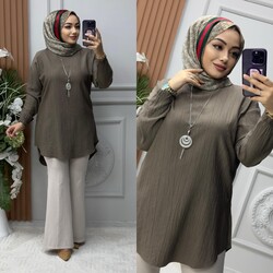 Ebrarengiz Moda - 8830 MELİSA TUNİK K60 DUMAN