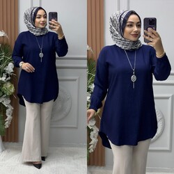 Ebrarengiz Moda - 8830 MELİSA TUNİK K60 LACİVERT