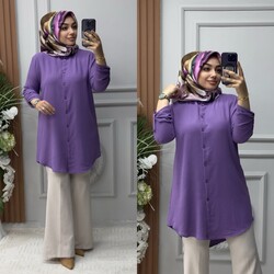 Ebrarengiz Moda - 8840 GAMZE TUNİK K65 LİLA