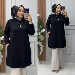 Ebrarengiz Moda - 8880 AZRA TUNİK K75 SİYAH