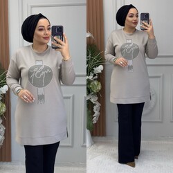 Ebrarengiz Moda - 8890 PARLA TUNİK K75 TAŞ