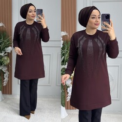 Ebrarengiz Moda - 8910 BERNA TUNİK K65 KAHVE