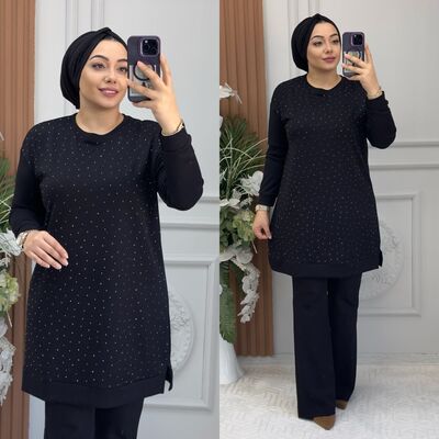 8920 PIRILTI TUNİK K70 SİYAH