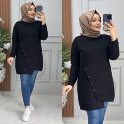 Ebrarengiz Moda - 8940 DORA TUNİK K80 SİYAH