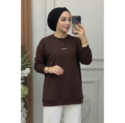 Ebrarengiz Moda - 8950 OYSHO TUNİK K50 KAHVE