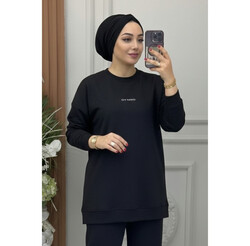 Ebrarengiz Moda - 8950 OYSHO TUNİK K50 SİYAH