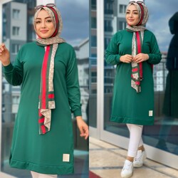 Ebrarengiz Moda - E8050 BUSE TUNİK K20 ZÜMRÜT YEŞİLİ